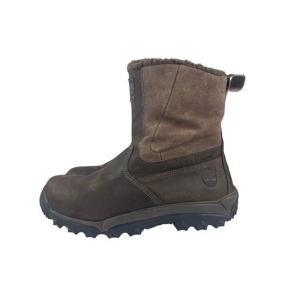 Timberland Men's 10M Rime Ridge Leather Waterproof Zip Up Hiking Boot Brown - Picture 1 of 13